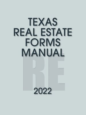 cover image of Texas Real Estate Forms Manual, 2022